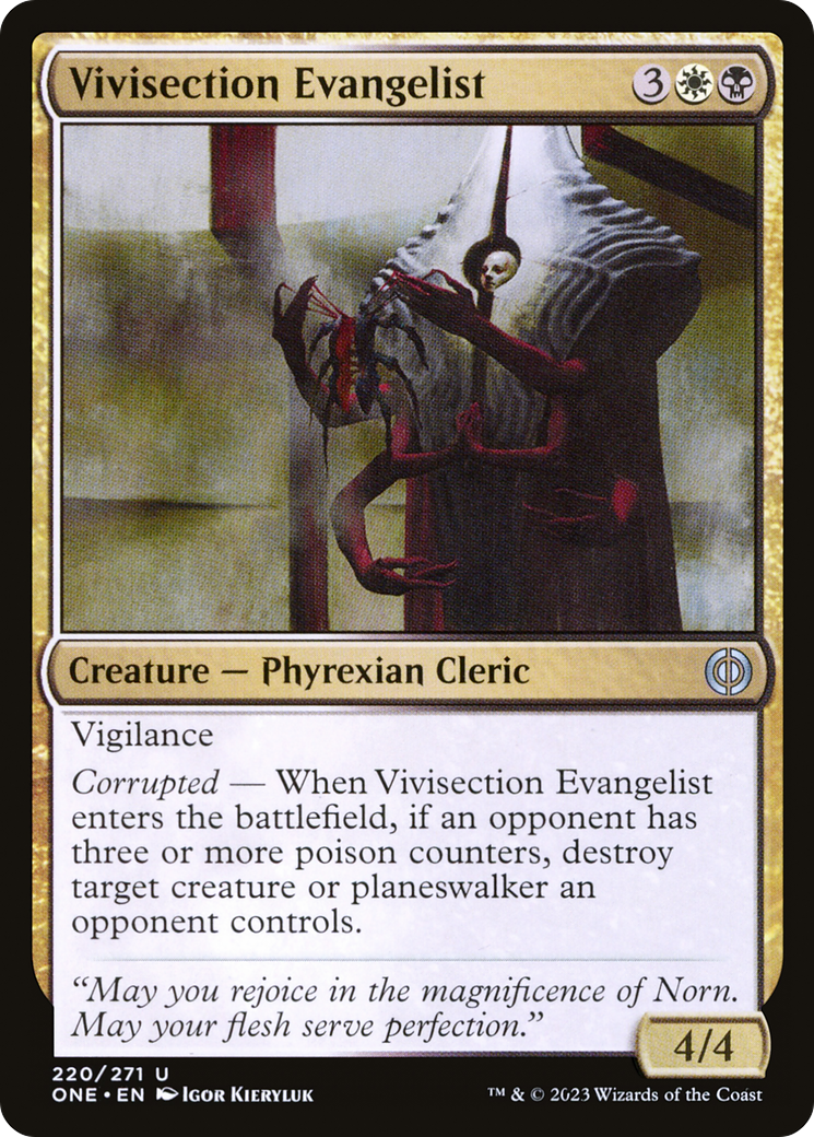 Vivisection Evangelist [Phyrexia: All Will Be One] | Tabernacle Games