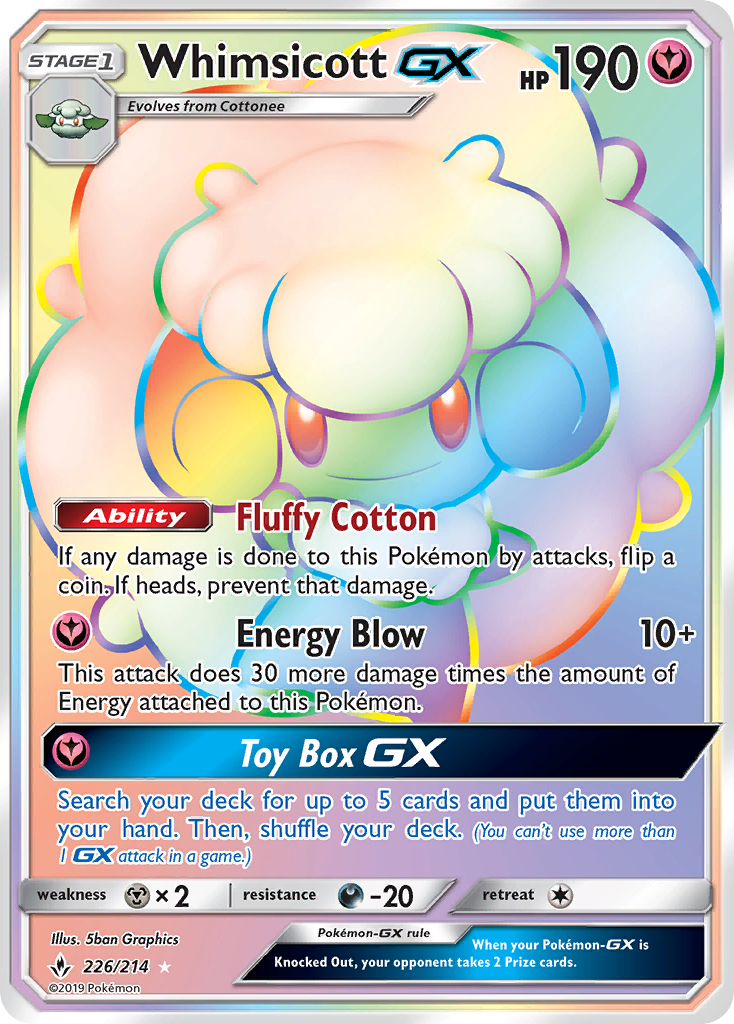 Whimsicott GX (226/214) [Sun & Moon: Unbroken Bonds] | Tabernacle Games