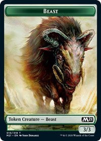 Beast // Treasure Double-sided Token [Core Set 2021 Tokens] | Tabernacle Games