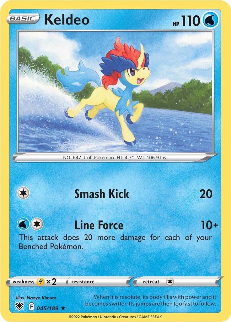 Keldeo (045/189) (Theme Deck Exclusive) [Sword & Shield: Astral Radiance] | Tabernacle Games