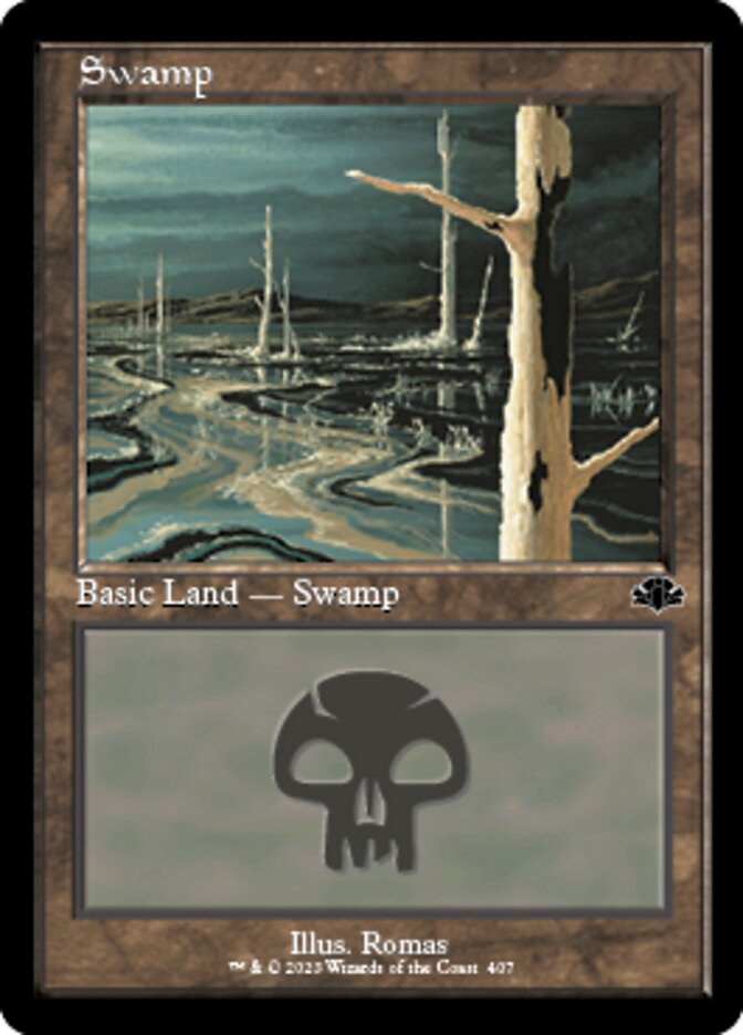 Swamp (407) (Retro) [Dominaria Remastered] | Tabernacle Games