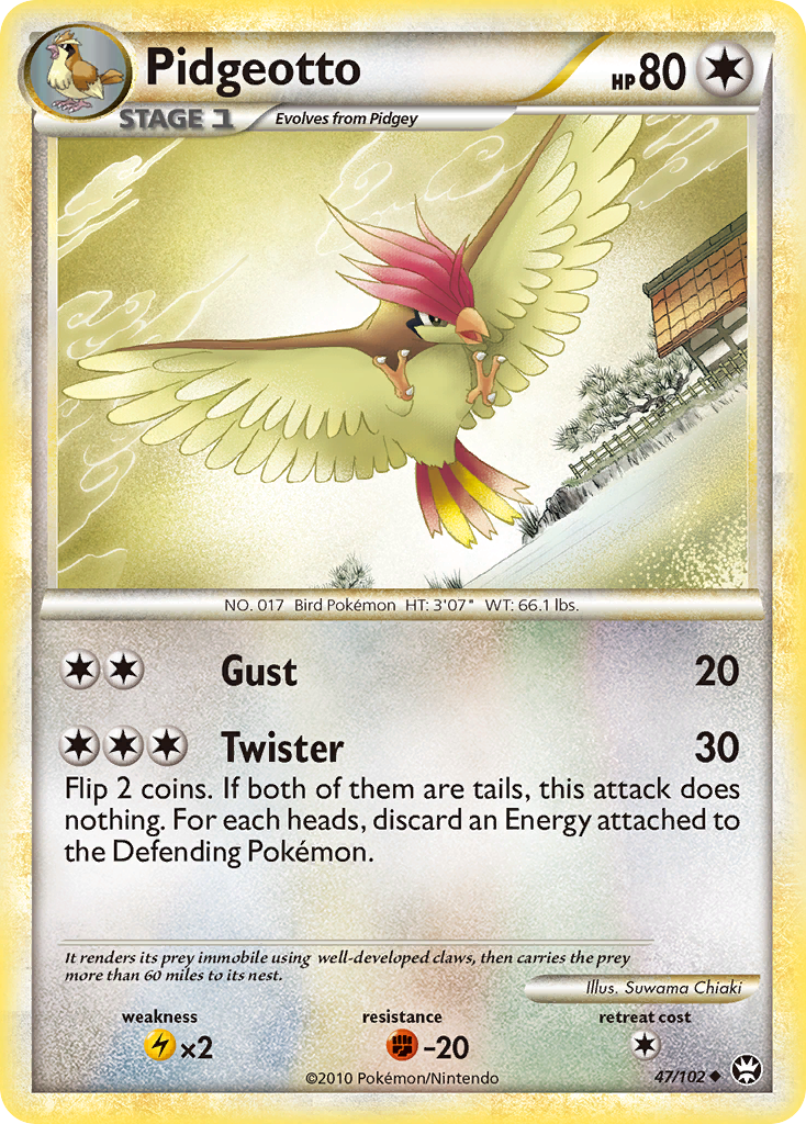 Pidgeotto (47/102) [HeartGold & SoulSilver: Triumphant] | Tabernacle Games