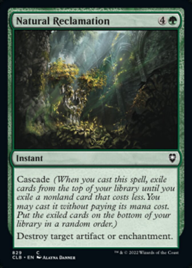 Natural Reclamation [Commander Legends: Battle for Baldur's Gate] | Tabernacle Games