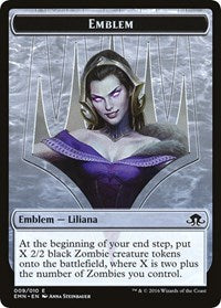 Emblem - Liliana, the Last Hope [Eldritch Moon Tokens] | Tabernacle Games