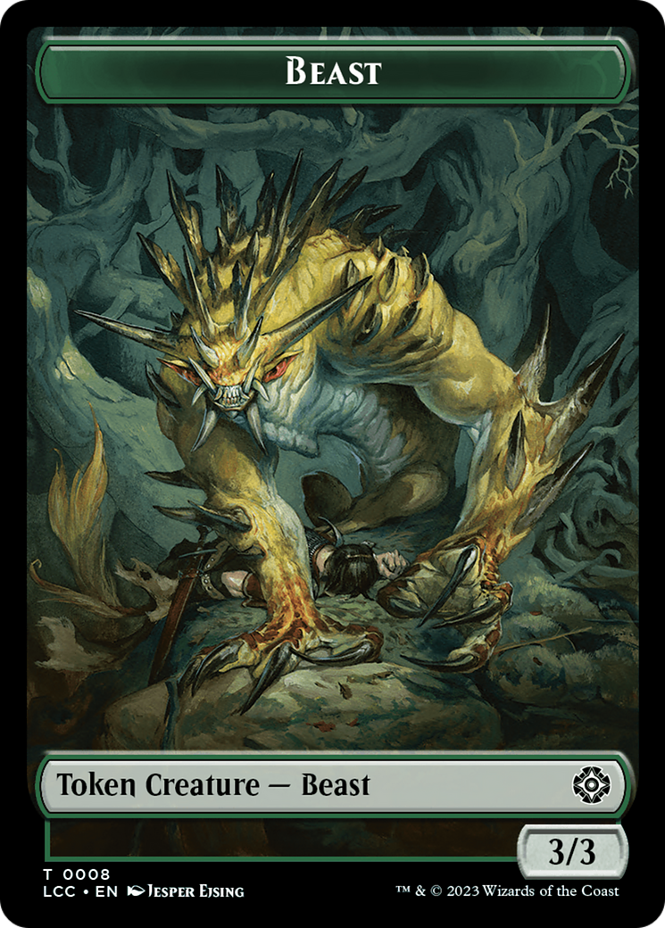 Beast // Merfolk (0003) Double-Sided Token [The Lost Caverns of Ixalan Commander Tokens] | Tabernacle Games