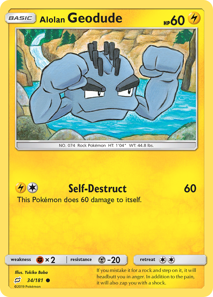 Alolan Geodude (34/181) [Sun & Moon: Team Up] | Tabernacle Games