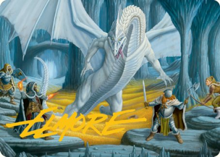 Cave of the Frost Dragon Art Card (Gold-Stamped Signature) [Dungeons & Dragons: Adventures in the Forgotten Realms Art Series] | Tabernacle Games