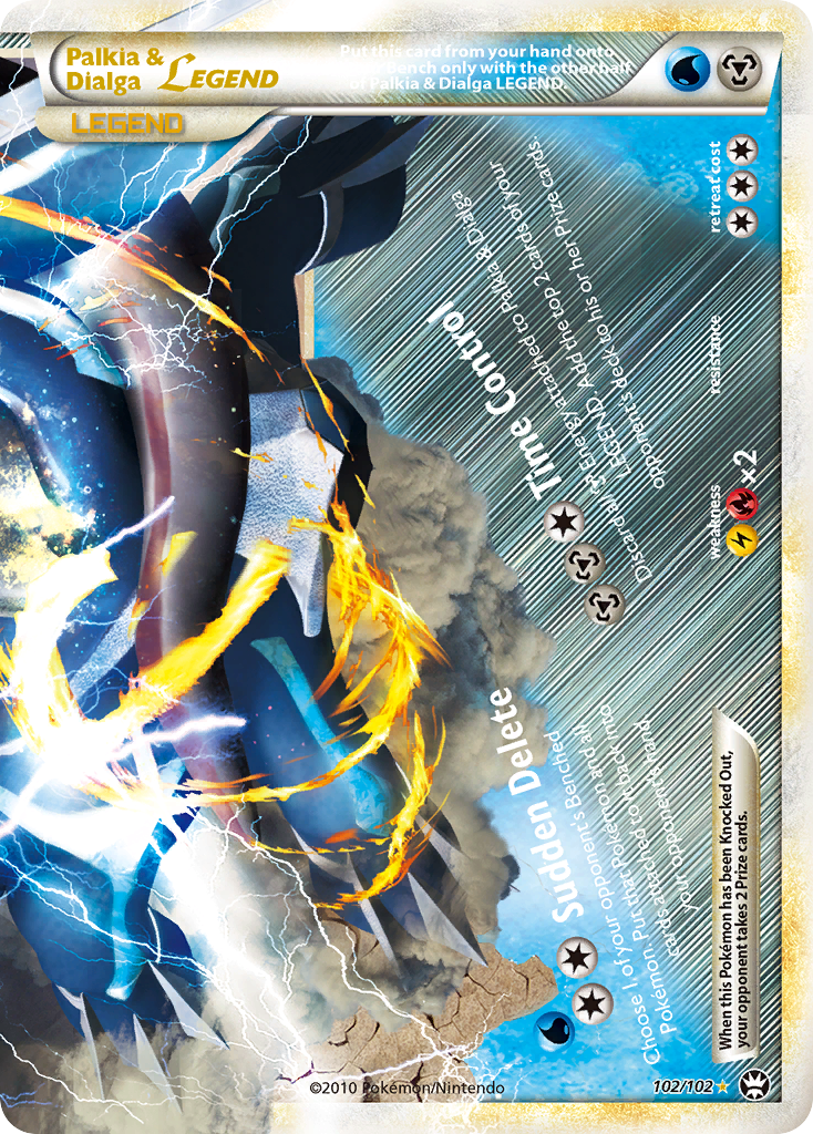 Palkia & Dialga LEGEND (102/102) [HeartGold & SoulSilver: Triumphant] | Tabernacle Games