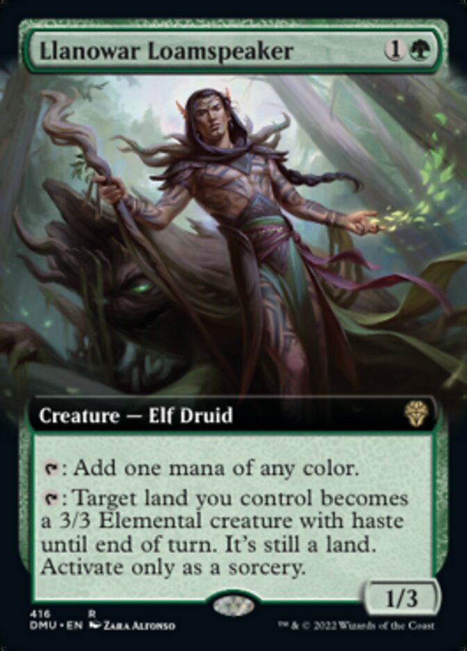 Llanowar Loamspeaker (Extended Art) [Dominaria United] | Tabernacle Games