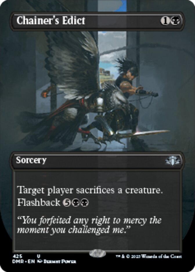 Chainer's Edict (Borderless Alternate Art) [Dominaria Remastered] | Tabernacle Games