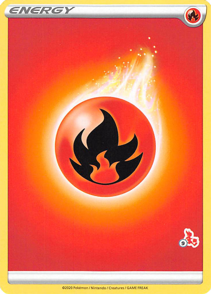 Fire Energy (Cinderace Stamp #9) [Battle Academy 2022] | Tabernacle Games