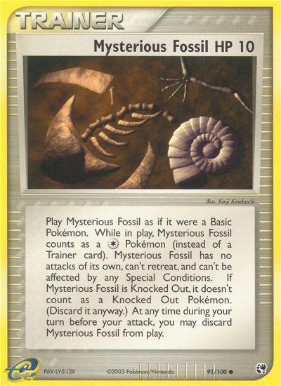 Mysterious Fossil (91/100) [EX: Sandstorm] | Tabernacle Games