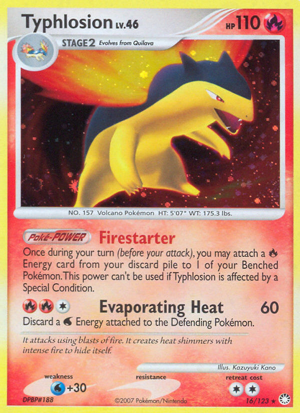 Typhlosion (16/123) [Diamond & Pearl: Mysterious Treasures] | Tabernacle Games