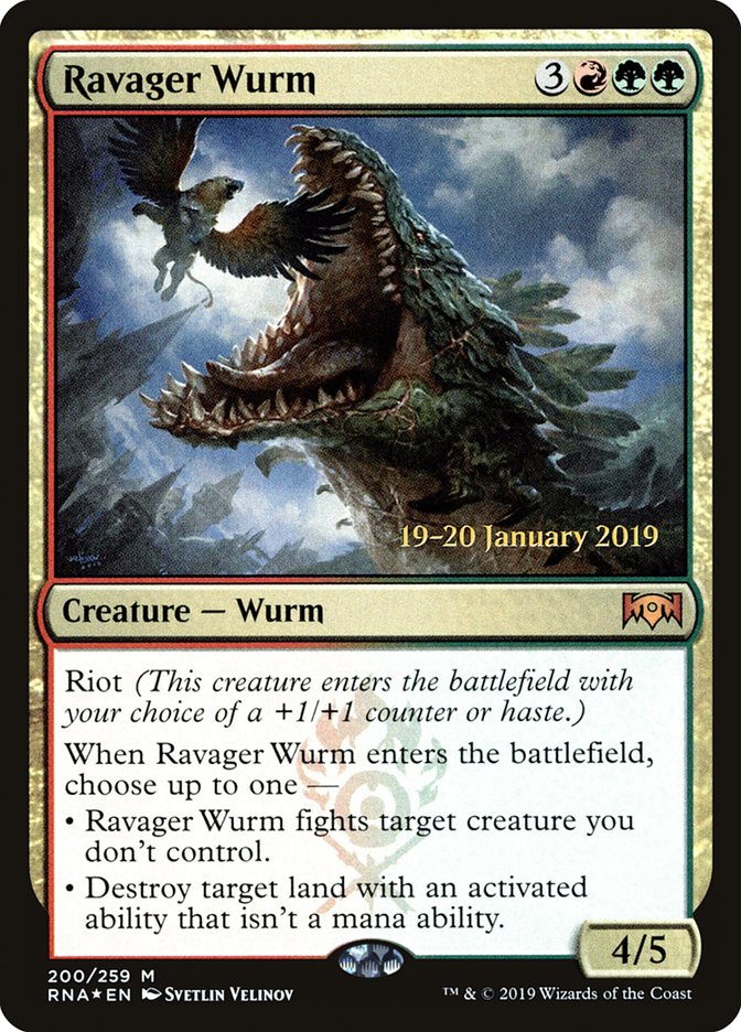 Ravager Wurm [Ravnica Allegiance Prerelease Promos] | Tabernacle Games