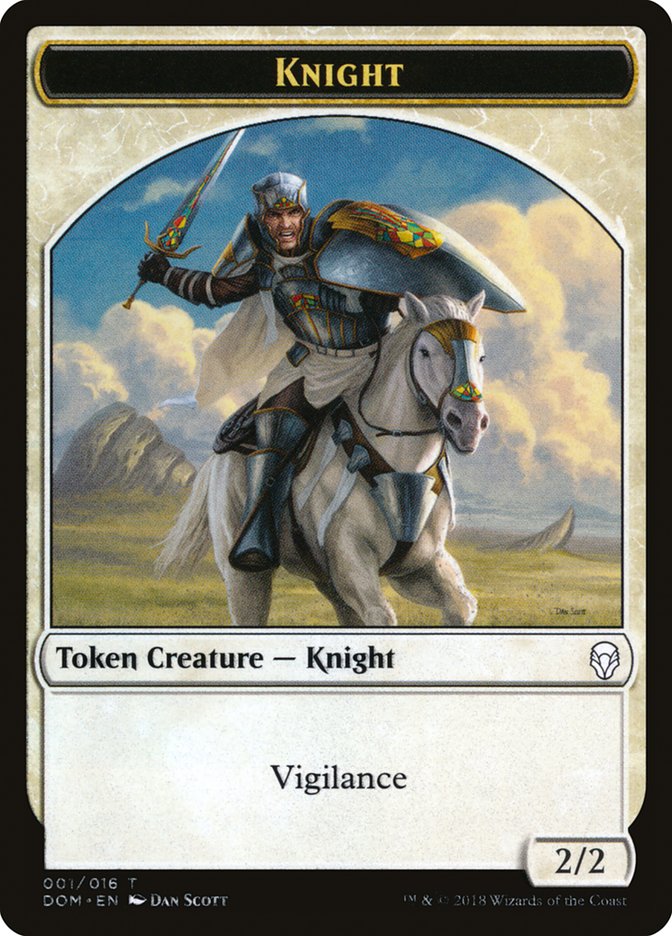 Knight (001/016) [Dominaria Tokens] | Tabernacle Games