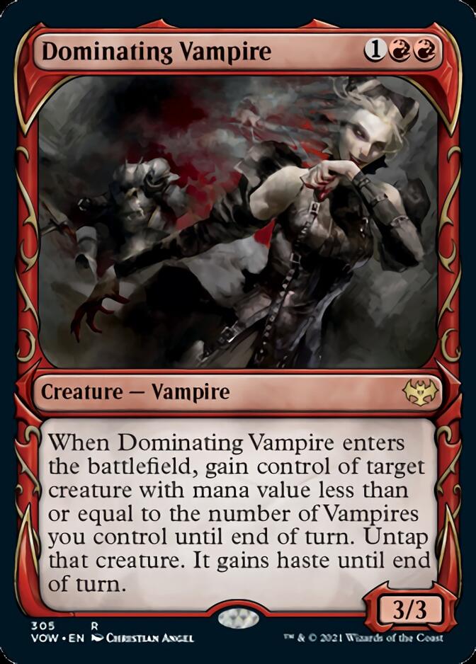 Dominating Vampire (Showcase Fang Frame) [Innistrad: Crimson Vow] | Tabernacle Games