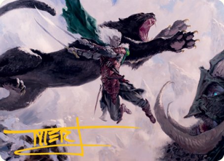 Drizzt Do'Urden Art Card (Gold-Stamped Signature) [Dungeons & Dragons: Adventures in the Forgotten Realms Art Series] | Tabernacle Games