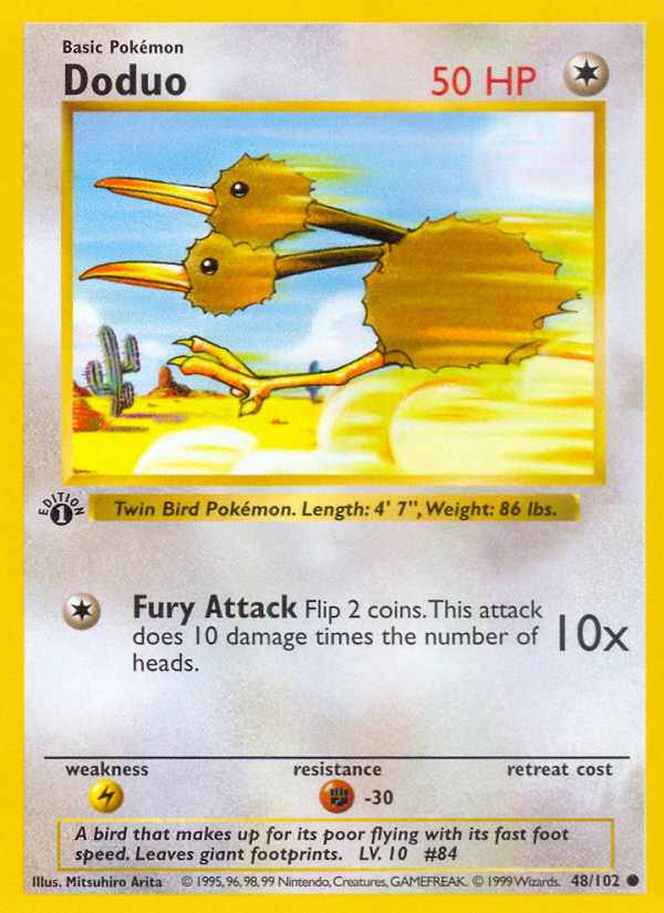 Doduo (48/102) (Shadowless) [Base Set 1st Edition] | Tabernacle Games