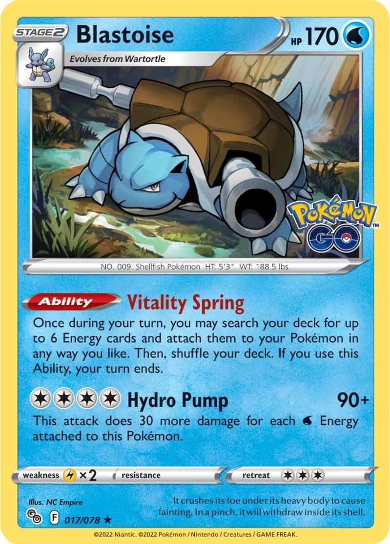 Blastoise (017/078) [Pokémon GO] | Tabernacle Games