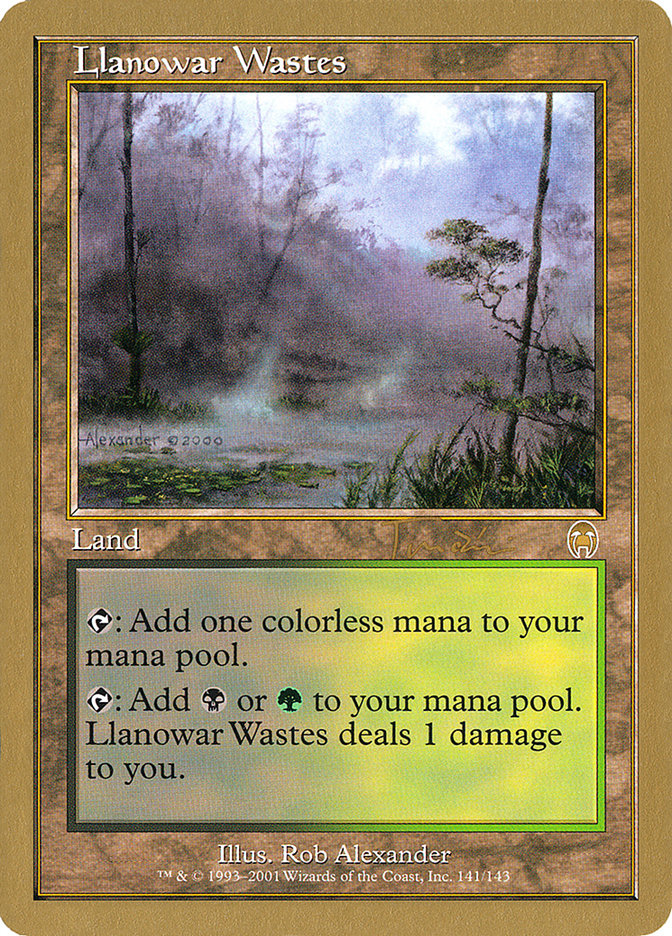 Llanowar Wastes (Jan Tomcani) [World Championship Decks 2001] | Tabernacle Games