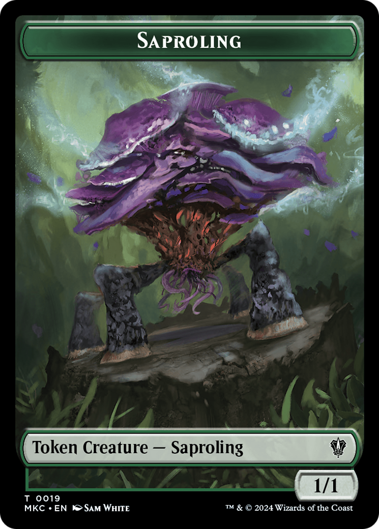 Saproling // Morph Double-Sided Token [Murders at Karlov Manor Commander Tokens] | Tabernacle Games