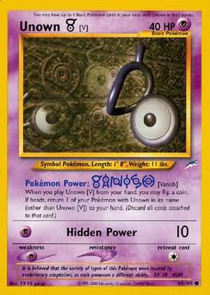 Unown [V] (89/105) [Neo Destiny Unlimited] | Tabernacle Games