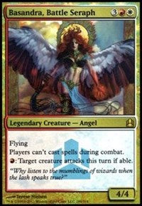 Basandra, Battle Seraph (Commander Launch Promo) [Oversize Cards] | Tabernacle Games