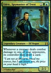 Edric, Spymaster of Trest (Commander Launch Promo) [Oversize Cards] | Tabernacle Games