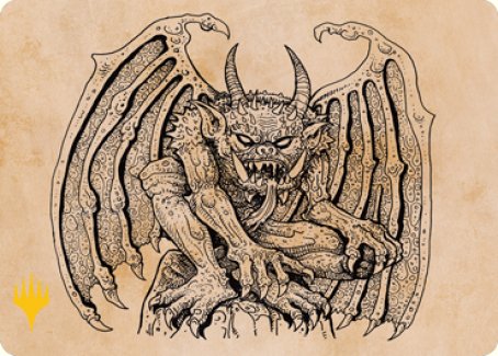 Cloister Gargoyle (Showcase) Art Card (Gold-Stamped Signature) [Dungeons & Dragons: Adventures in the Forgotten Realms Art Series] | Tabernacle Games