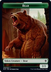 Bear // Food (17) Double-sided Token [Throne of Eldraine Tokens] | Tabernacle Games