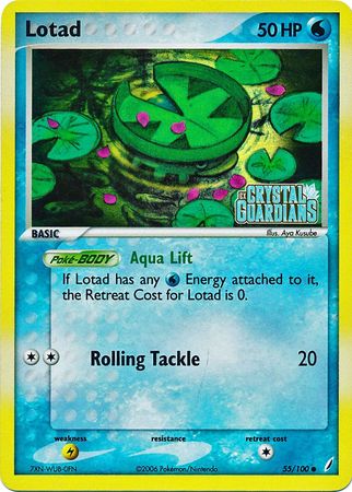 Lotad (55/100) (Stamped) [EX: Crystal Guardians] | Tabernacle Games