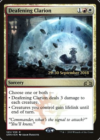 Deafening Clarion [Guilds of Ravnica Promos] | Tabernacle Games