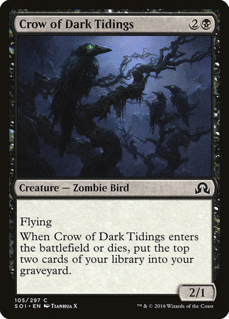 Crow of Dark Tidings [Shadows over Innistrad] | Tabernacle Games