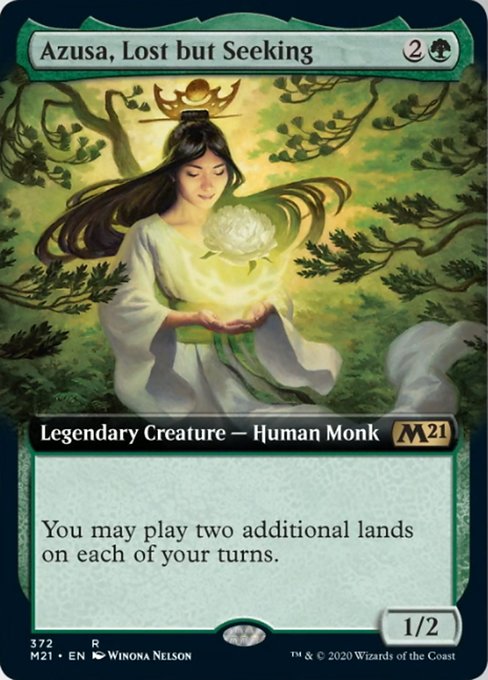 Azusa, Lost but Seeking (Extended Art) [Core Set 2021] | Tabernacle Games