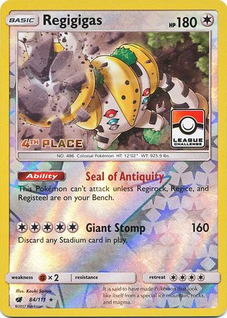Regigigas (84/111) (League Promo 4th Place) [Sun & Moon: Crimson Invasion] | Tabernacle Games