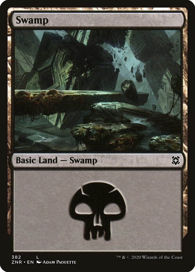 Swamp (382) [Zendikar Rising] | Tabernacle Games