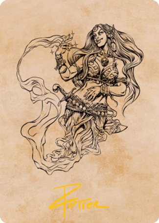 Djinni Windseer (Showcase) Art Card (Gold-Stamped Signature) [Dungeons & Dragons: Adventures in the Forgotten Realms Art Series] | Tabernacle Games