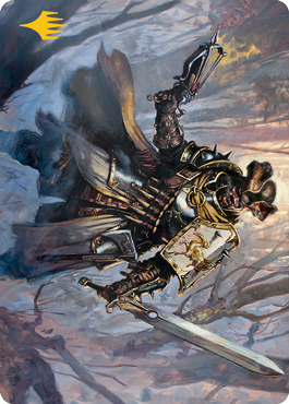 Brutal Cathar Art Card (Gold-Stamped Signature) [Innistrad: Midnight Hunt Art Series] | Tabernacle Games