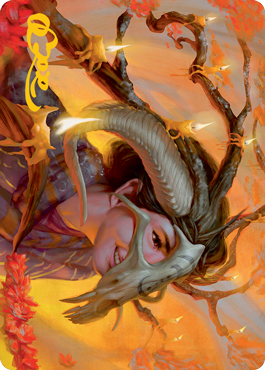 Hedgewitch's Mask Art Card (Gold-Stamped Signature) [Innistrad: Midnight Hunt Art Series] | Tabernacle Games