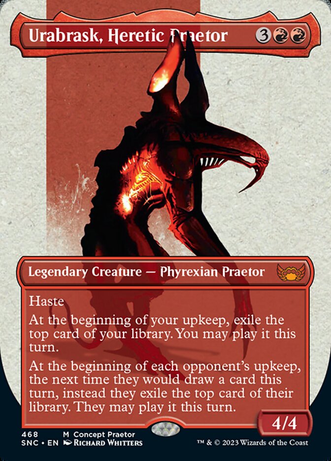 Urabrask, Heretic Praetor (Borderless Concept Praetors) [Phyrexia: All Will Be One] | Tabernacle Games