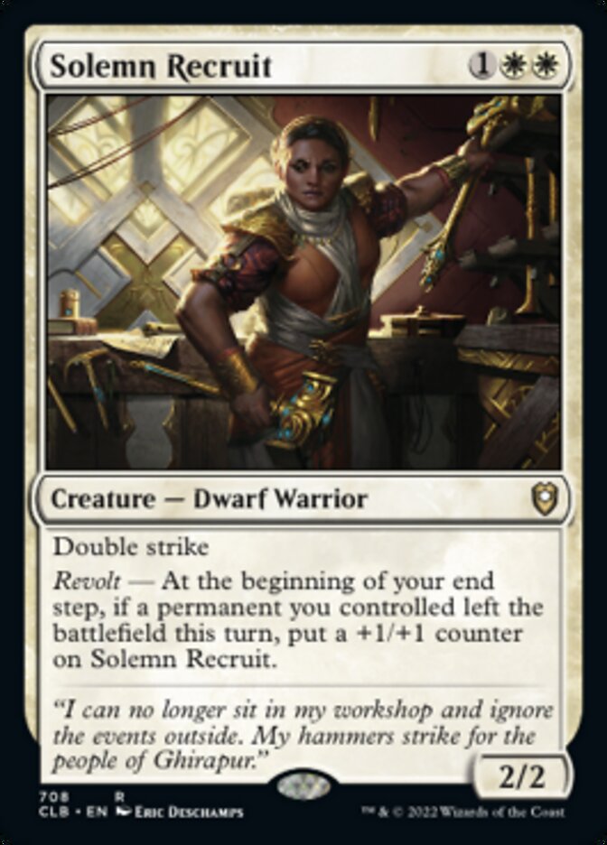 Solemn Recruit [Commander Legends: Battle for Baldur's Gate] | Tabernacle Games