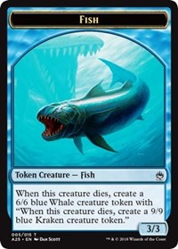 Fish // Kraken Double-sided Token [Masters 25] | Tabernacle Games