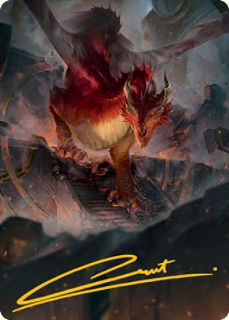 Red Dragon Art Card (Gold-Stamped Signature) [Dungeons & Dragons: Adventures in the Forgotten Realms Art Series] | Tabernacle Games