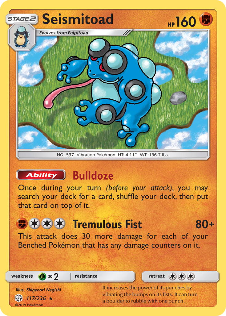 Seismitoad (117/236) [Sun & Moon: Cosmic Eclipse] | Tabernacle Games