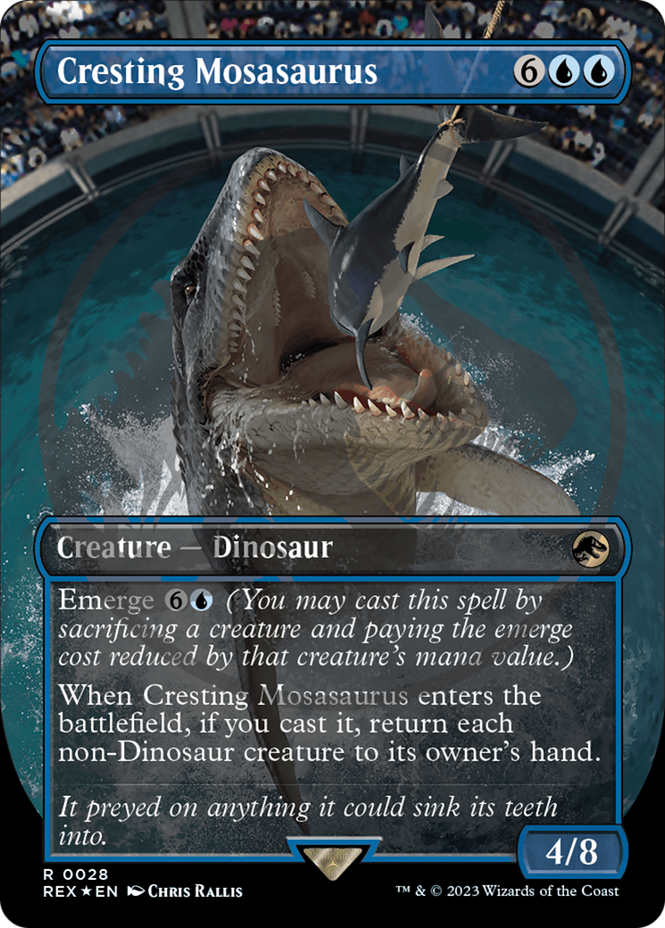 Cresting Mosasaurus Emblem (Borderless) [Jurassic World Collection Tokens] | Tabernacle Games