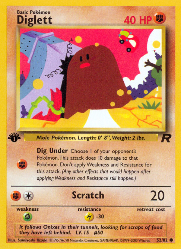 Diglett (52/82) [Team Rocket 1st Edition] | Tabernacle Games