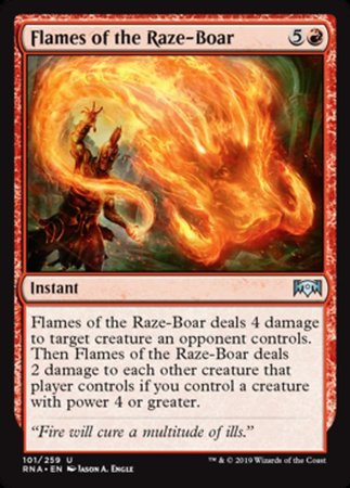 Flames of the Raze-Boar [Ravnica Allegiance] | Tabernacle Games