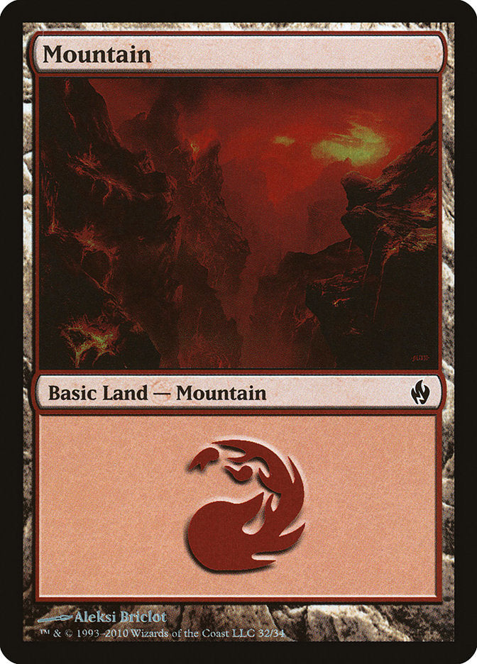 Mountain (32) [Premium Deck Series: Fire and Lightning] | Tabernacle Games
