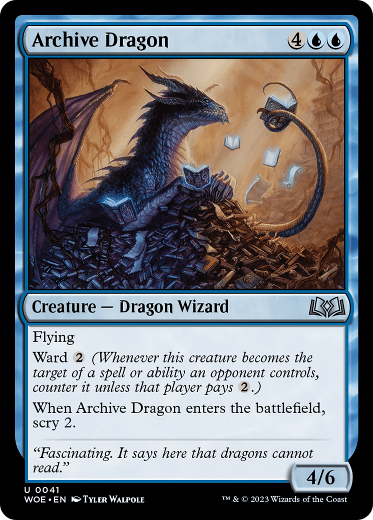 Archive Dragon [Wilds of Eldraine] | Tabernacle Games