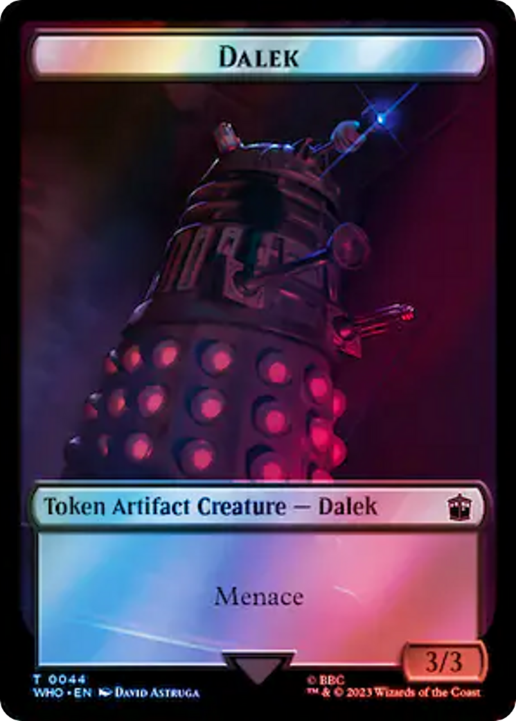 Dalek // Treasure (0062) Double-Sided Token (Surge Foil) [Doctor Who Tokens] | Tabernacle Games